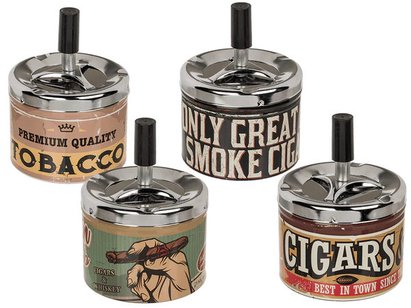 [OOTB-29/3104] Metall-Druckaschenbecher, Tobacco, D: ca. 10 cm,