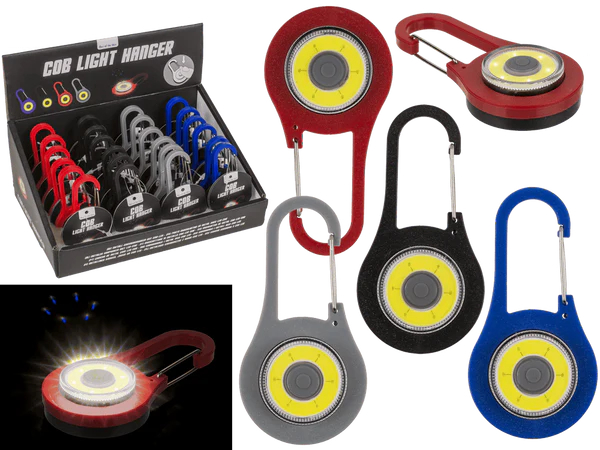 [OOTB-57/9489] Metall-Karabinerhaken mit COB-LED