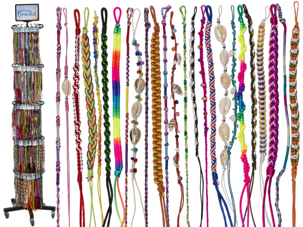 Textil-Armband, Friendship, mit Muscheln &