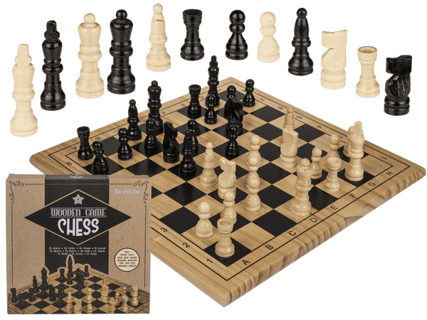 Holz-Brettspiel, Schach, ca. 28,5 x 28,5 cm,