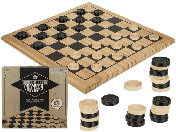 [OOTB-79/3911] Holz-Brettspiel, Dame, ca. 28,5 x 28,5 cm,