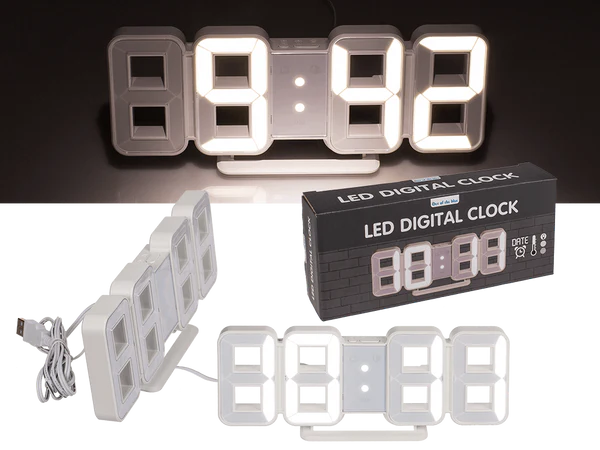 [OOTB-79/3285] LED-Digitaluhr mit Alarmfunktion, Datums- &