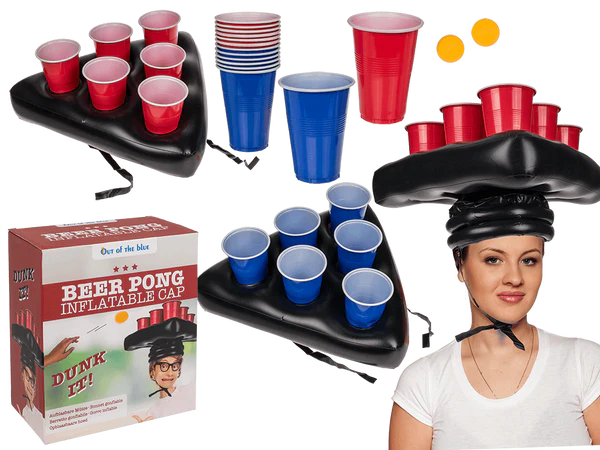 [OOTB-79/4029] Aufblasbare Mütze, Beer Pong Game,