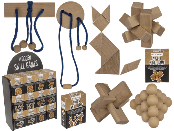 Holz-Geschicklichkeitsspiel, Puzzle,