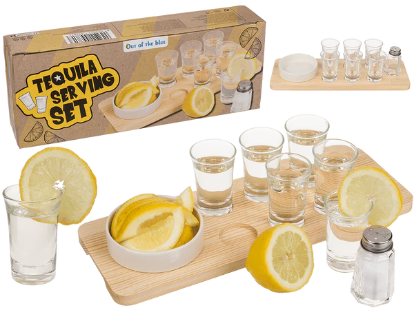 Tequila-Servier-Set, 9-teilig