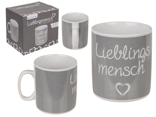 Becher, Lieblingsmensch, ca. 12,5 x 11 cm,