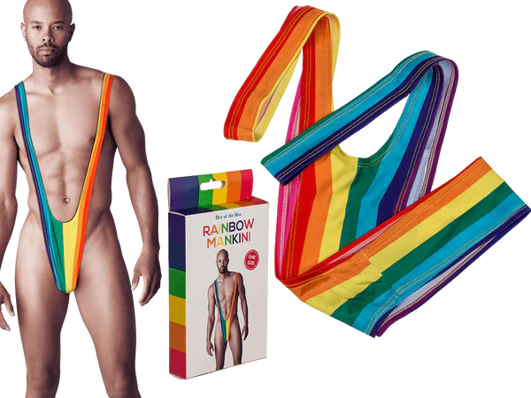 Herrenbadeanzug, Regenbogen Mankini, Pride,