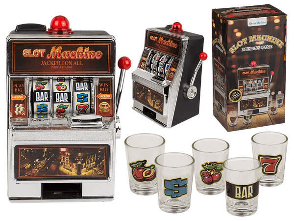 [OOTB-79/4034] Trinkspiel, Spielautomat, mit 5 Shooter-Gläsern,