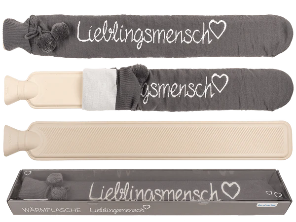 [OOTB-190402] Schlauch-Wärmflasche, Lieblingsmensch,
