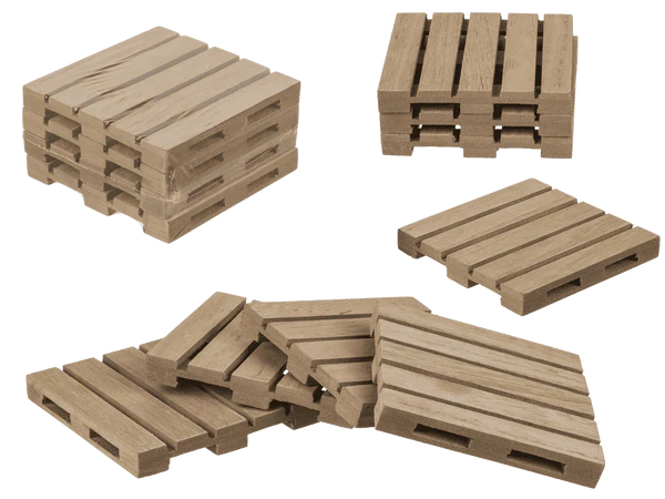Naturfarbene Holz-Untersetzer, Palette,