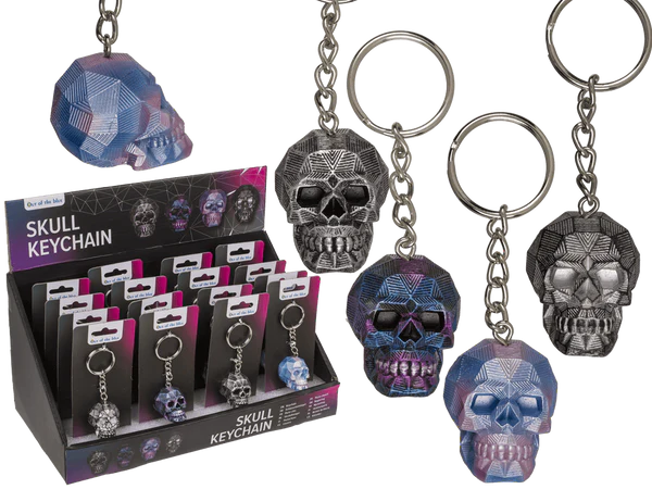 [OOTB-78/5777] Metall-Schlüsselanhänger, Metallic Skull,