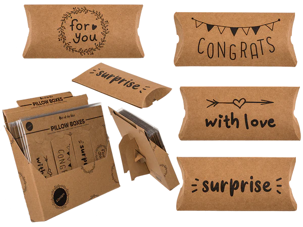 [OOTB-180786] Kraftpapier-Kissenschachteln, For you, Congrats,