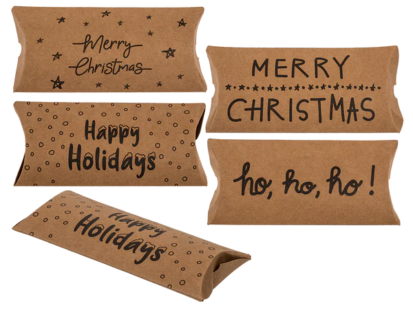 Kraftpapier-Kissenschachteln, Weihnachten,