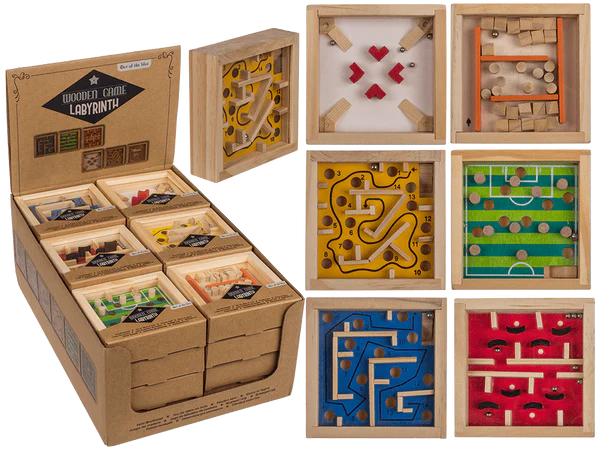 [OOTB-76/6178] Holz-Geschicklichkeitsspiel, Labyrinth,