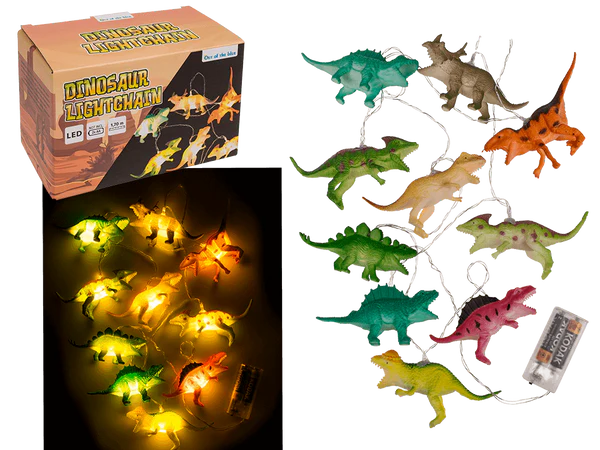[OOTB-57/8068] Lichterkette, Dinosaurier, mit 10 LED,