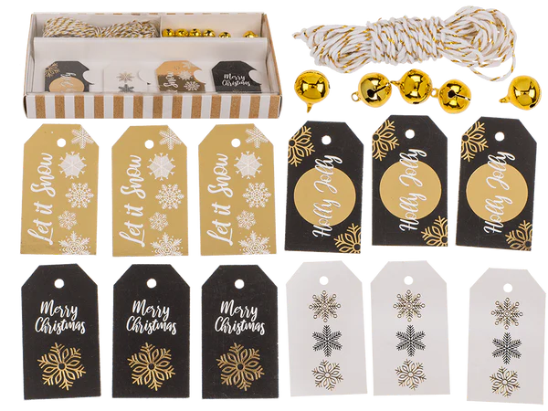 Geschenkanhänger-Set, Golden Shine,