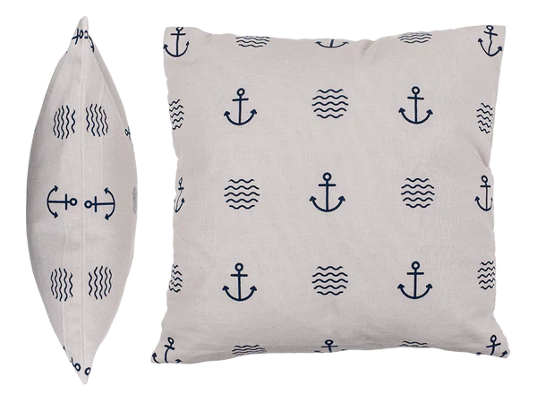 Weißes Deko-Kissen, Modern Maritime,