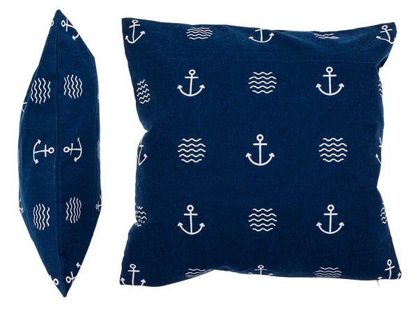 Blaues Deko-Kissen, Modern Maritime,