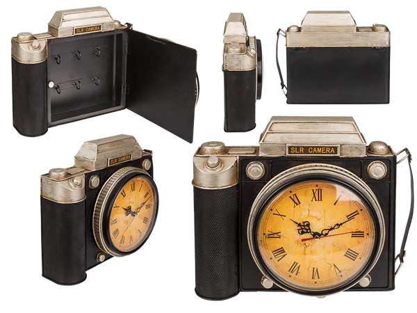 Metall-Schlüsselkasten, Kamera mit Uhr,