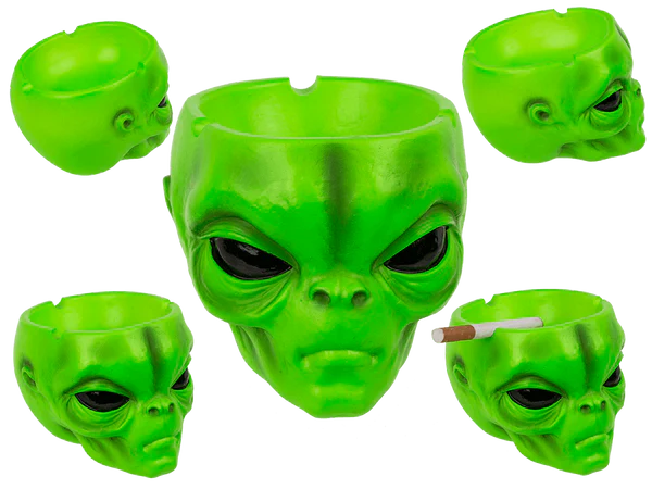 [OOTB-78/8118] Aschenbecher, Alien Kopf, ca. 10 x 7 cm,