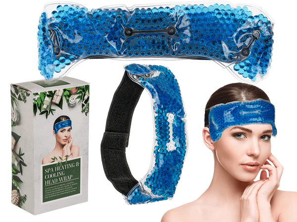 [OOTB-31/4067] Blaues Spa-Kopfwickel zum Wärmen und Kühlen,