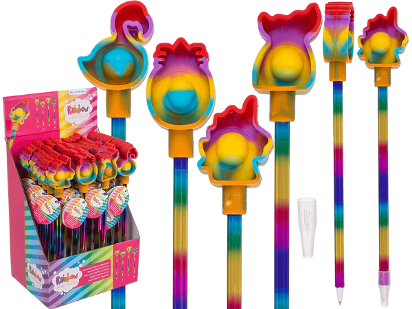 [OOTB-29/2807] Kugelschreiber, Rainbow Fidget Pop Toy,