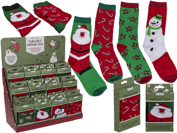 [OOTB-99/1420] Socken mit Weihnachtsmotiven, Einheitsgröße,