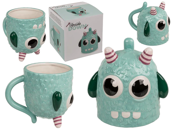 [OOTB-78/8387] Becher, Monster, verkehrt herum, blau,