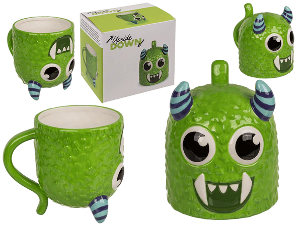 [OOTB-78/8388] Becher, Monster, verkehrt herum, grün,