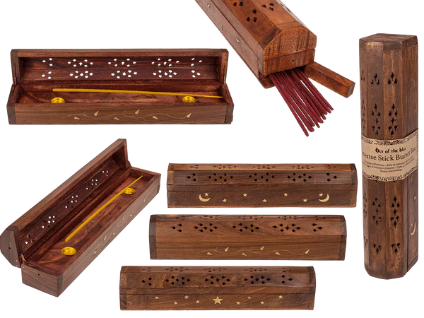 Holz-Räucherstäbchenbox,