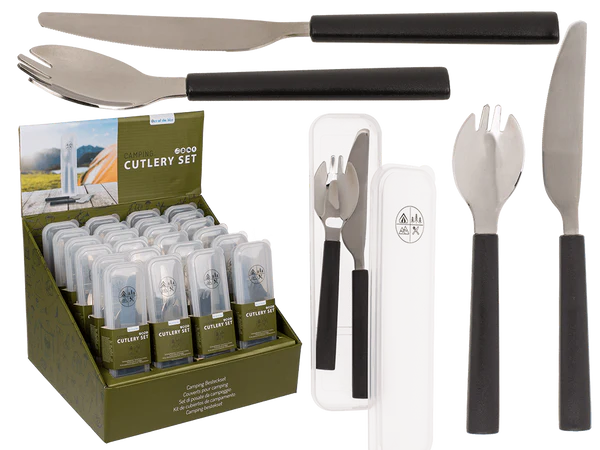 Camping Besteckset, 2-teiliges Set,