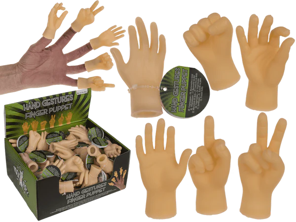 Fingerpuppen, Handgesten, ca. 6-8 cm,