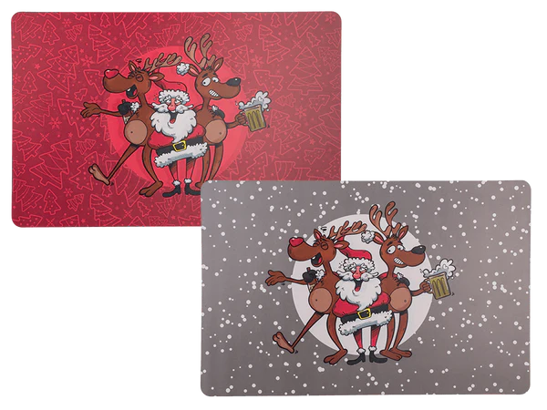 Tischset, Crazy Santa, ca. 43,5 x 28,5 cm,
