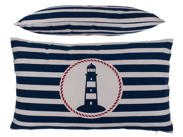 Deko-Kissen mit Leuchtturm, Traditional Maritime,