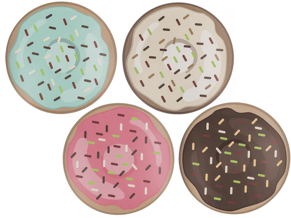 Tischset, Donut, D: ca. 38 cm,