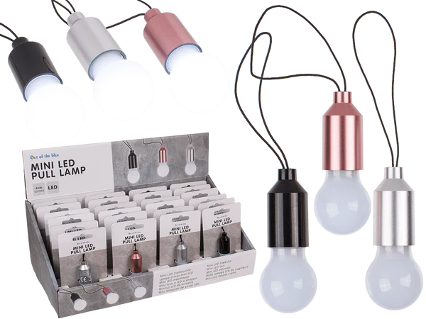 [OOTB-57/1248] Mini LED Ziehleuchte, ca. 5 cm, 3-farbig sortiert,