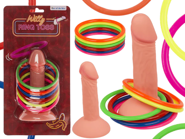 [OOTB-61/2693] Ringwurf-Spiel, Penis, mit 6 Ringen,