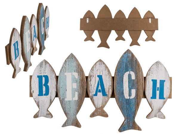 [OOTB-830463] Holz-Schild mit Fischen, Beach,