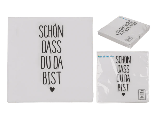 [OOTB-145294] Papier-Servietten, Schön dass du da bist,