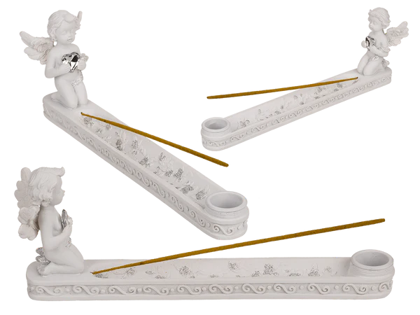 [OOTB-937178] Räucherstäbchenhalter, Engel mit Kristallherz,