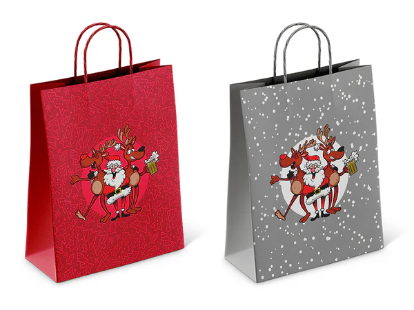 [OOTB-960199] Papier-Geschenktüte, Crazy Santa,