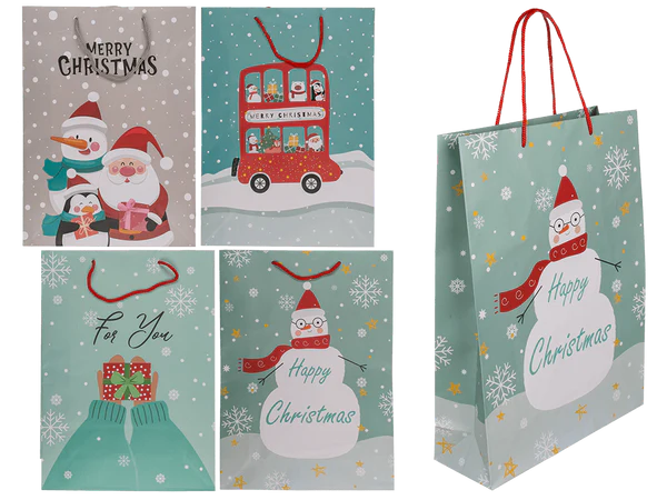 Papier-Geschenktüte, Winter Wonderland,
