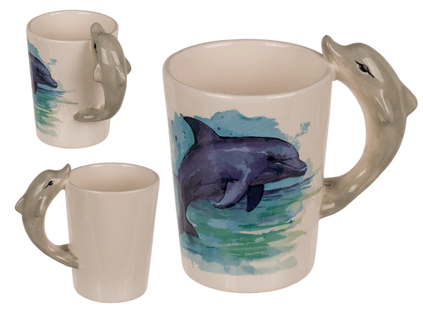 Becher, Delfin,11 x 8,5 cm, 300 ml,