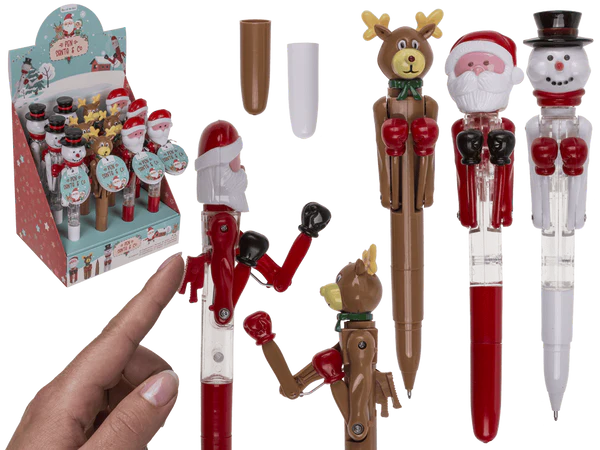 Kugelschreiber; Santa & Co., ca. 18 cm, 3 sort.