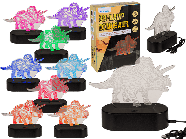 [OOTB-57/9861] 3D-Leuchte,Triceratops, ca.14 x16 cm,