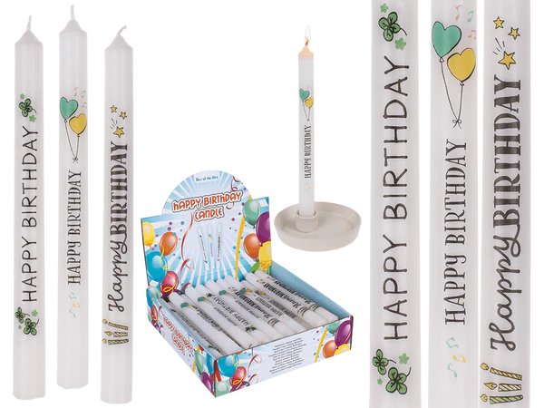 Stabkerze, Happy Birthday,