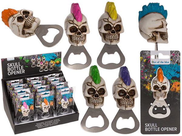 Metall-Flaschenöffner, Totenkopf,
