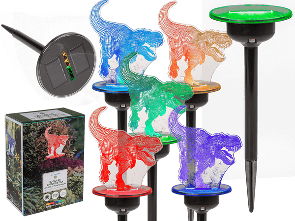 [OOTB-57/9866] 3D Solar Gartenstecker mit Farbwechsel-LED,