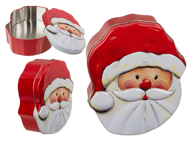[OOTB-99/7916] Metall-Gebäckdose, Weihnachtsmann,