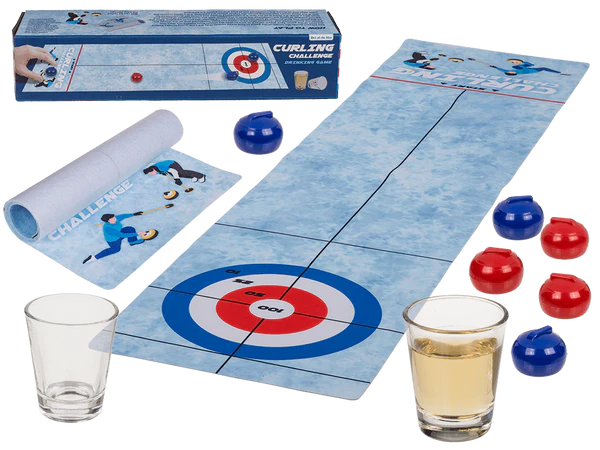 Trinkspiel, Tisch-Curling,